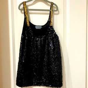 Method Black Sequin Tank Top